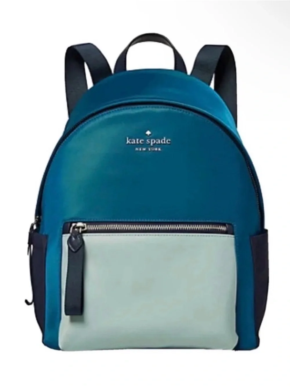 Kate Spade New York Chelsea Backpack Purse Handbag Blue Teal Nylon